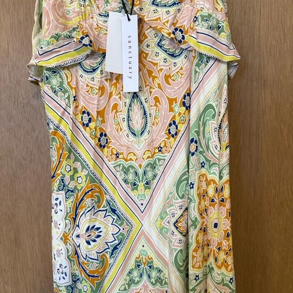 Sanctuary Paisley Multicolor Maxi Dress NWT - Picture 3 of 5